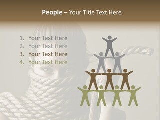 Stuck Person Constrain PowerPoint Template