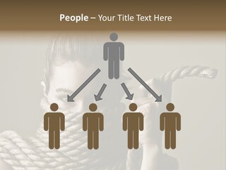Stuck Person Constrain PowerPoint Template