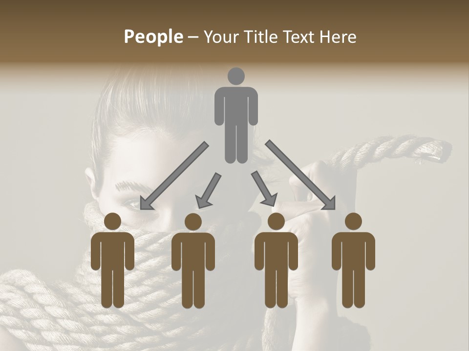 Stuck Person Constrain PowerPoint Template