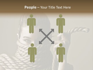 Stuck Person Constrain PowerPoint Template