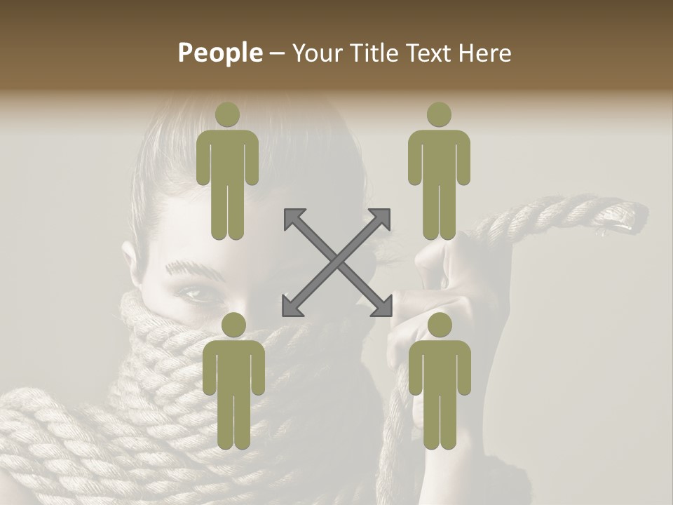 Stuck Person Constrain PowerPoint Template