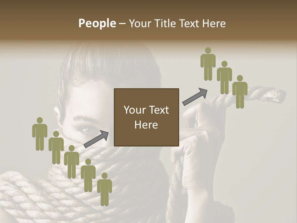 Stuck Person Constrain PowerPoint Template