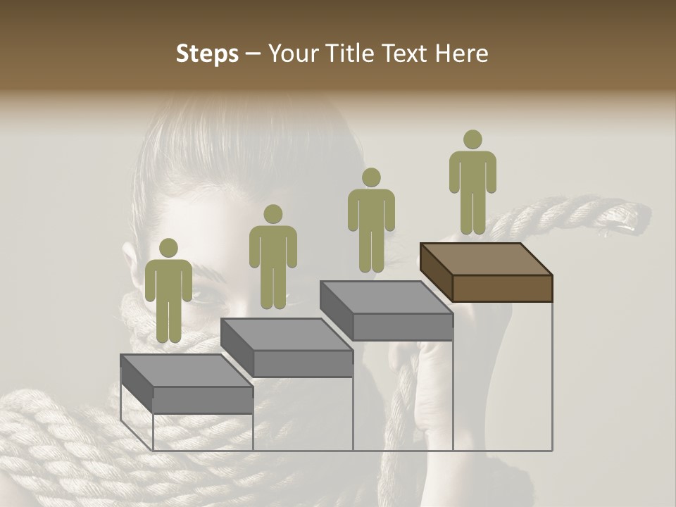 Stuck Person Constrain PowerPoint Template