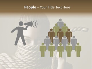 Stuck Person Constrain PowerPoint Template
