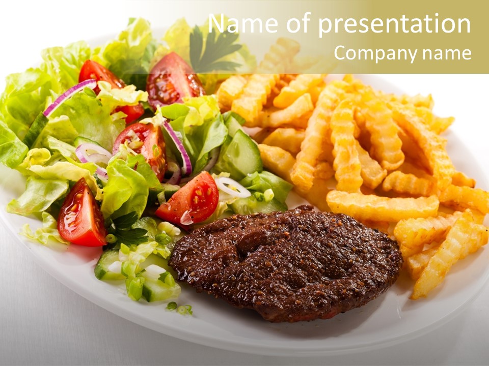 Vegetable Potato Restaurant PowerPoint Template