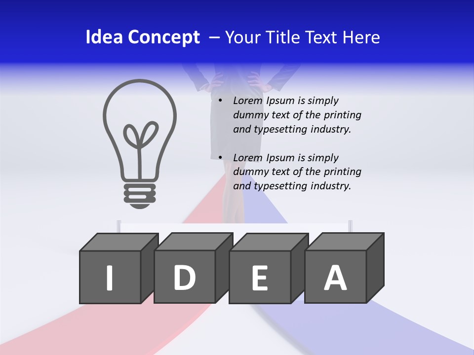 Start Young Standing PowerPoint Template