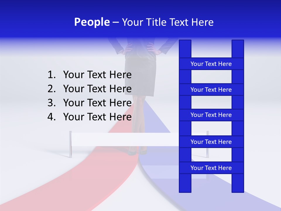 Start Young Standing PowerPoint Template