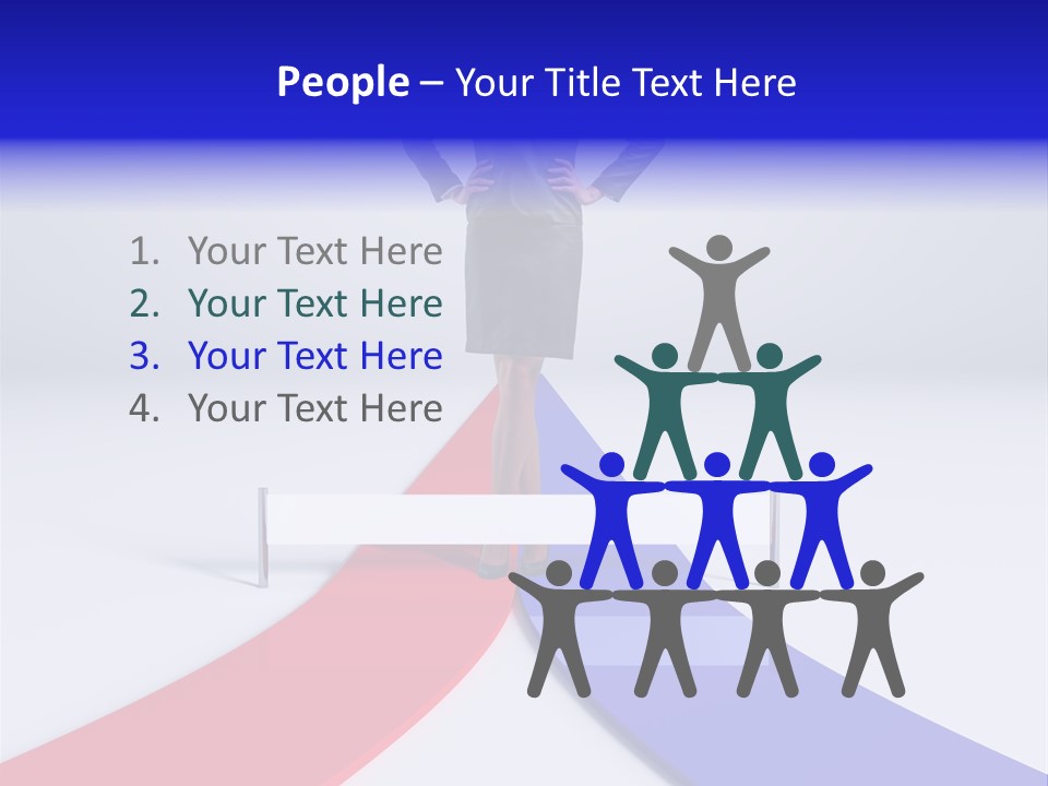 Start Young Standing PowerPoint Template