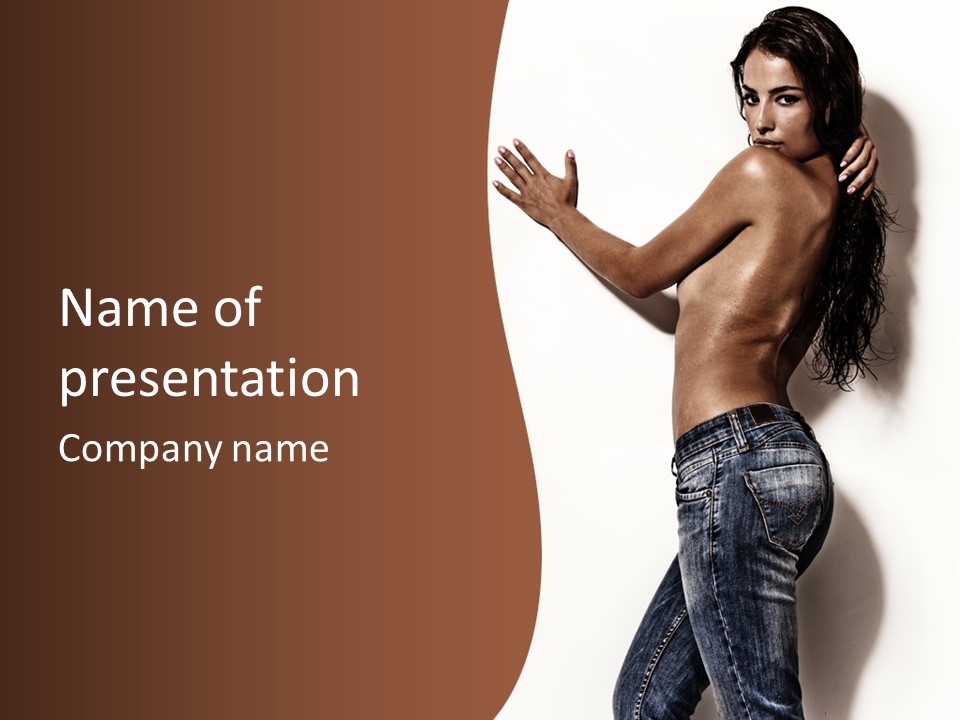 Figure Model Standing PowerPoint Template