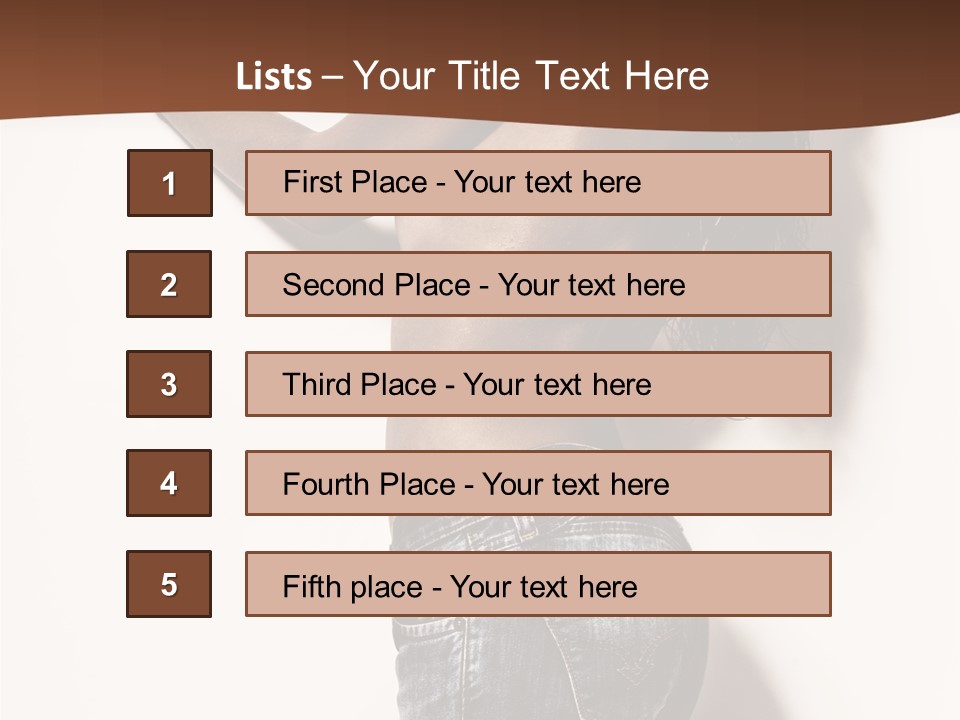 Figure Model Standing PowerPoint Template