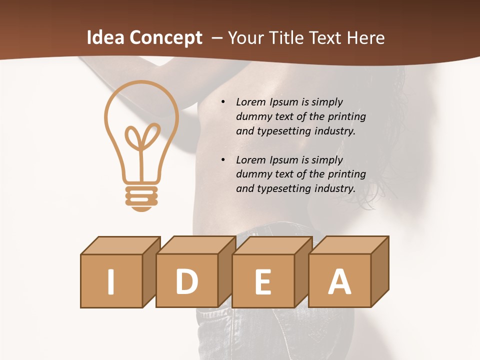 Figure Model Standing PowerPoint Template