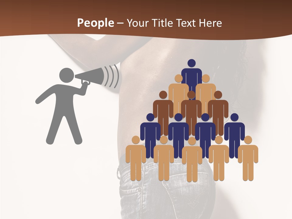 Figure Model Standing PowerPoint Template