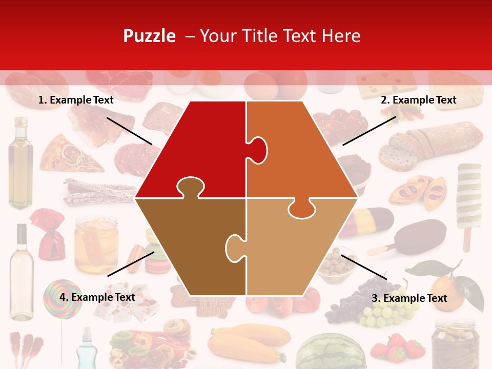 Water Bread Meat PowerPoint Template