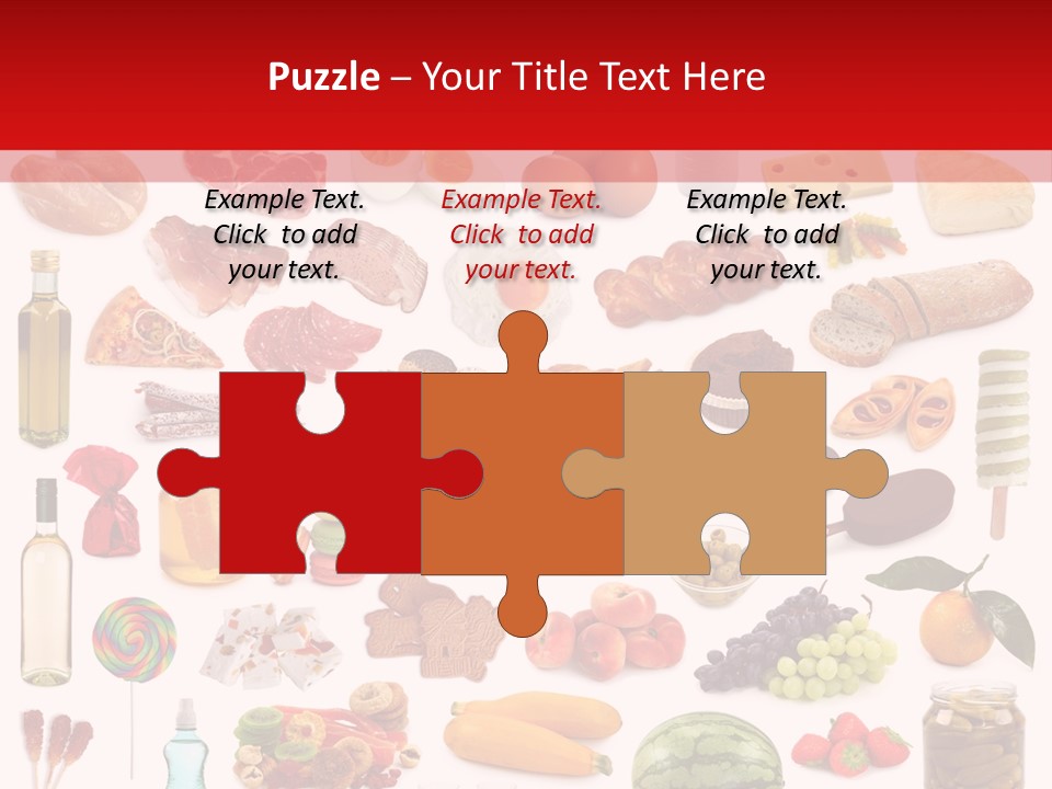 Water Bread Meat PowerPoint Template