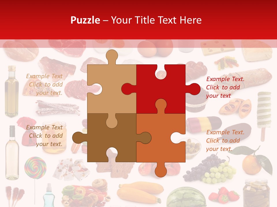 Water Bread Meat PowerPoint Template