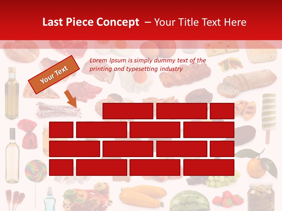 Water Bread Meat PowerPoint Template