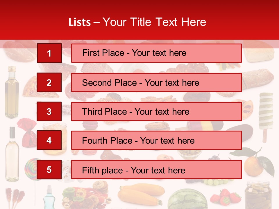 Water Bread Meat PowerPoint Template