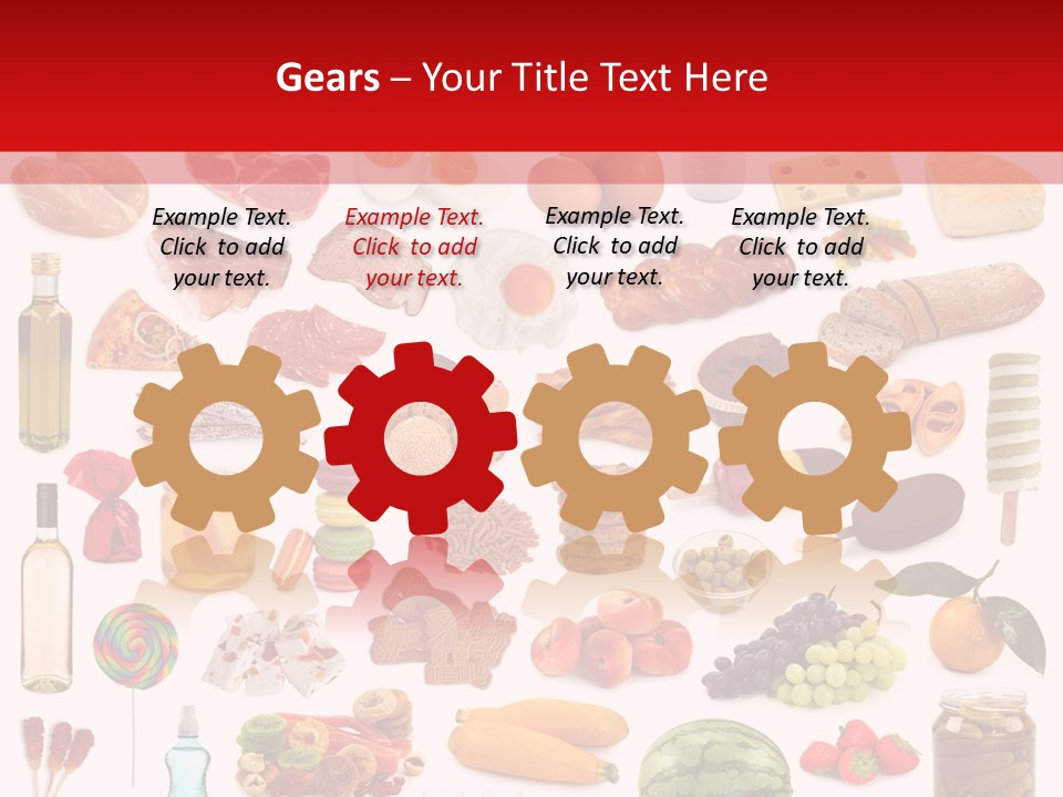 Water Bread Meat PowerPoint Template