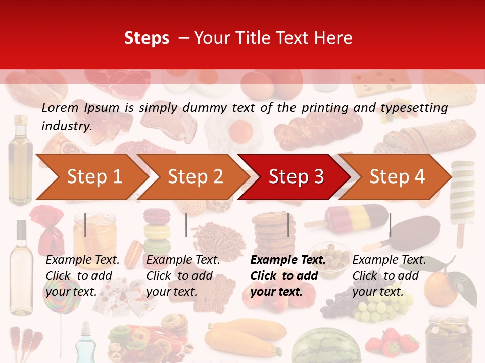 Water Bread Meat PowerPoint Template