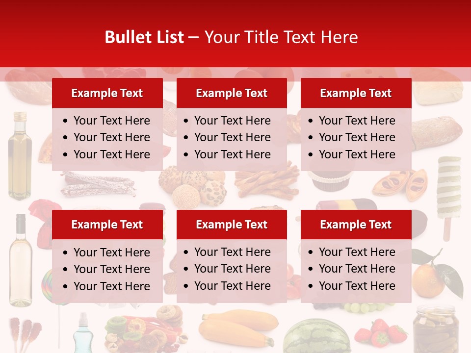 Water Bread Meat PowerPoint Template