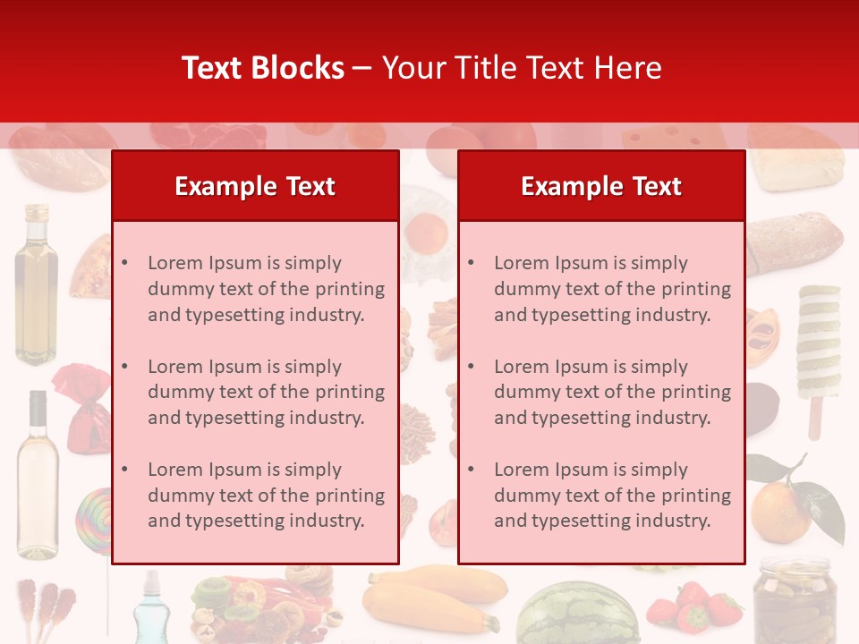 Water Bread Meat PowerPoint Template