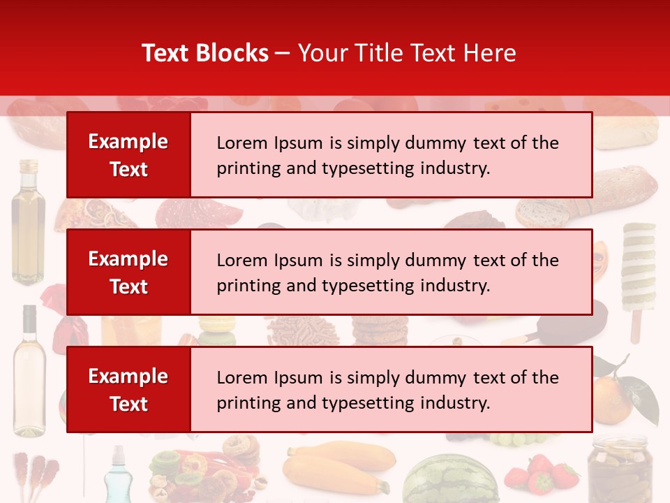 Water Bread Meat PowerPoint Template