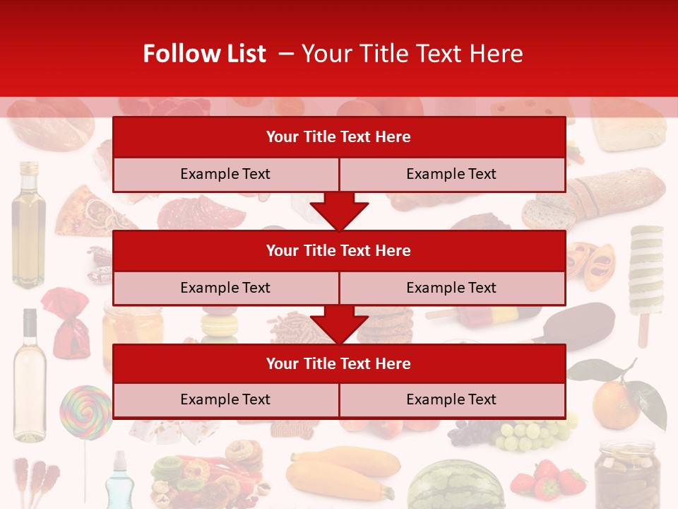 Water Bread Meat PowerPoint Template