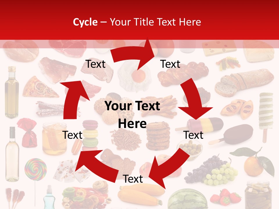 Water Bread Meat PowerPoint Template