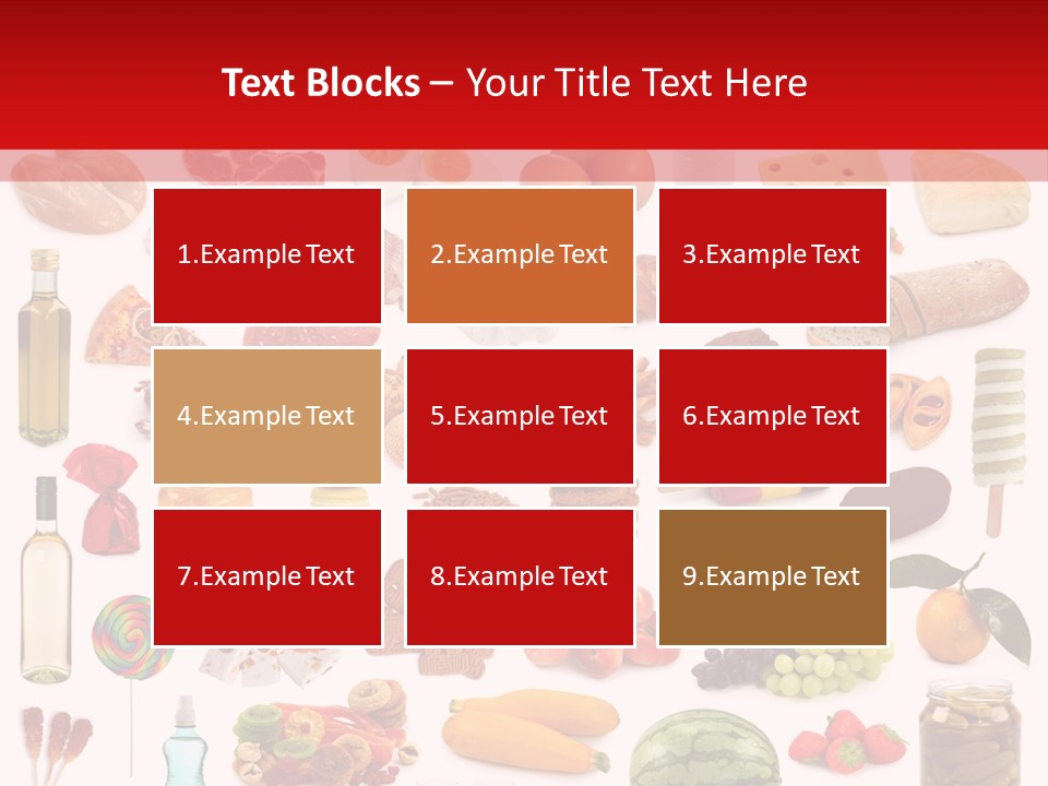 Water Bread Meat PowerPoint Template