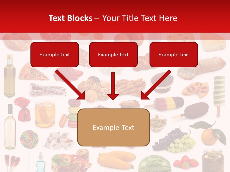 Water Bread Meat PowerPoint Template