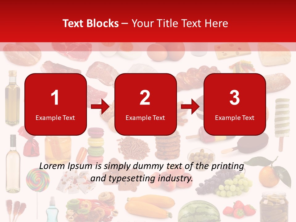 Water Bread Meat PowerPoint Template