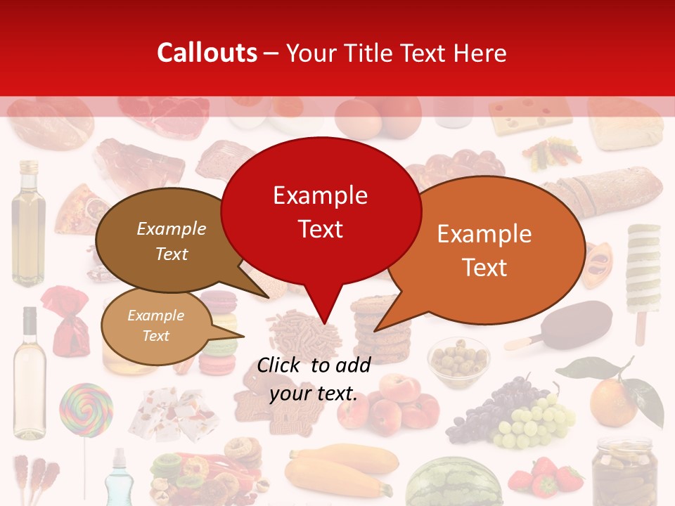 Water Bread Meat PowerPoint Template