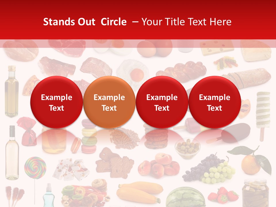 Water Bread Meat PowerPoint Template