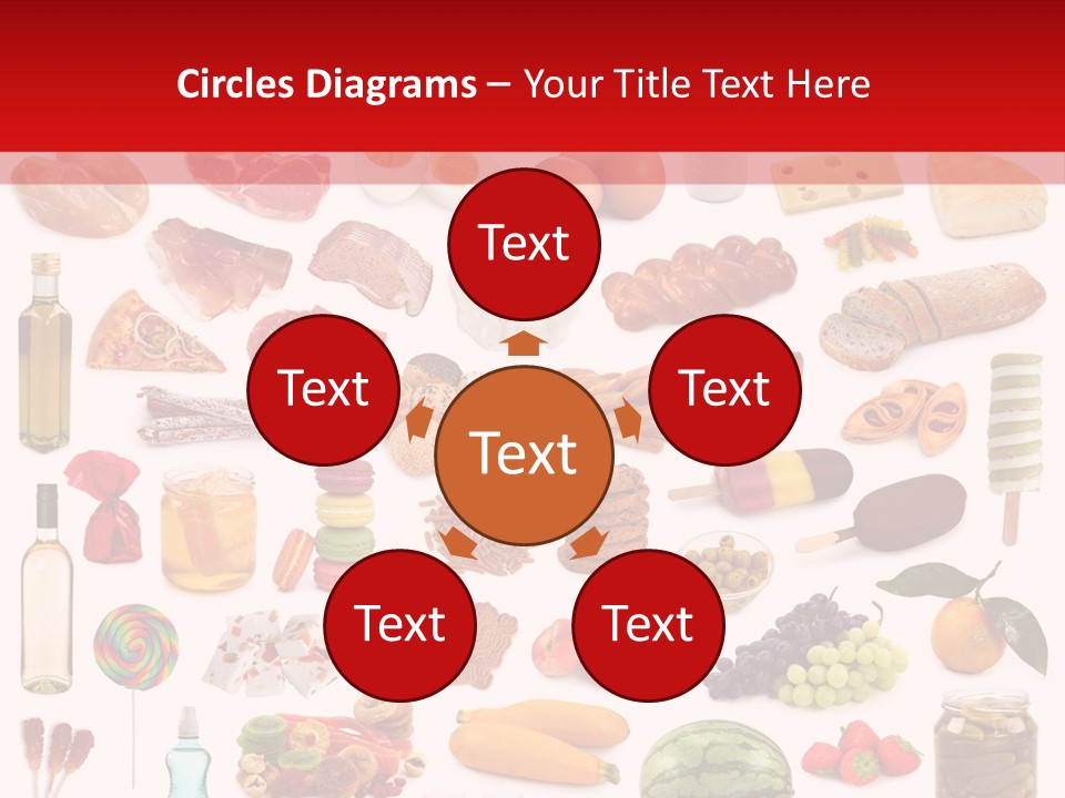 Water Bread Meat PowerPoint Template