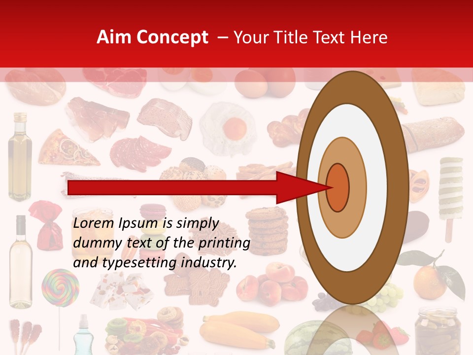 Water Bread Meat PowerPoint Template