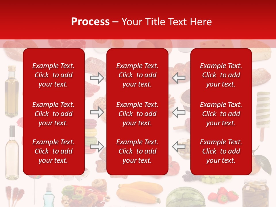 Water Bread Meat PowerPoint Template