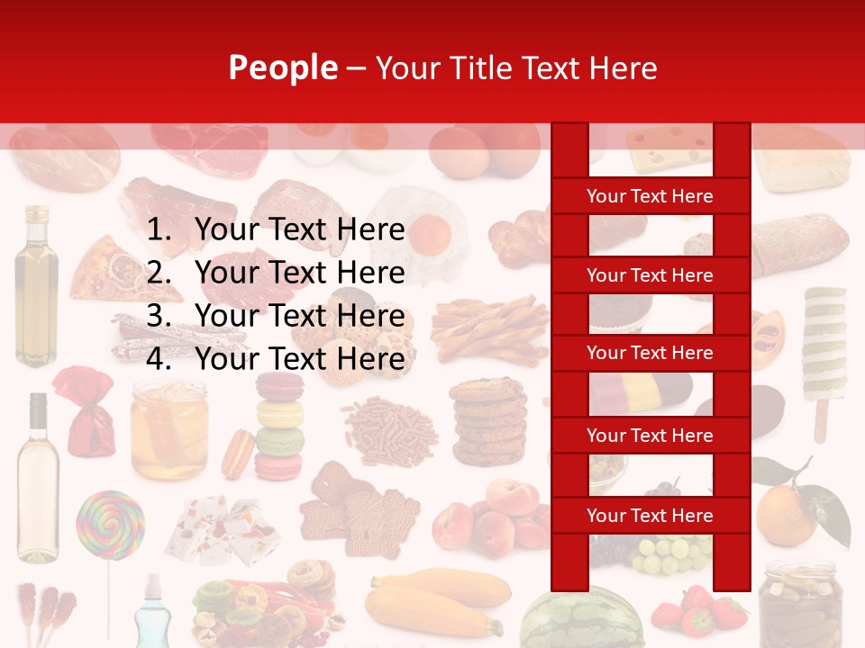 Water Bread Meat PowerPoint Template