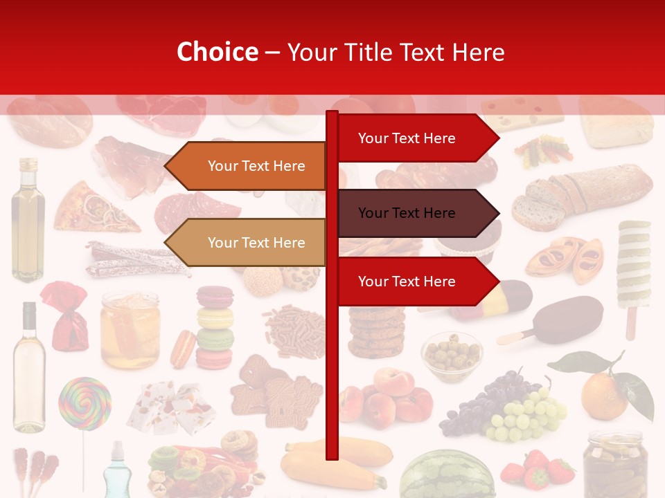 Water Bread Meat PowerPoint Template