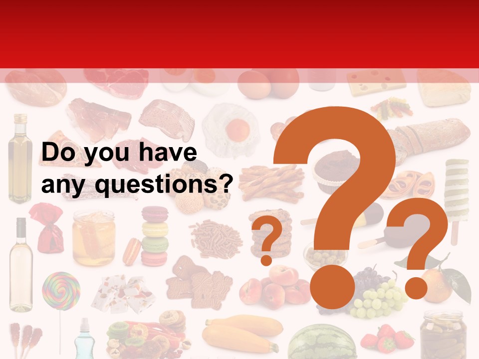 Water Bread Meat PowerPoint Template