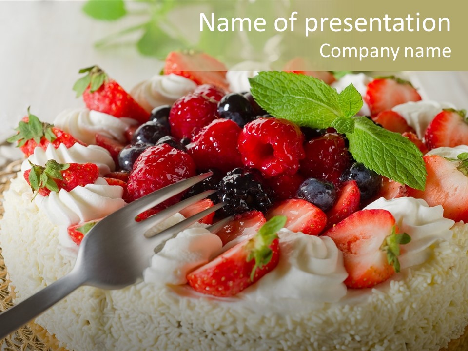 Tasty Raspberry Pie PowerPoint Template