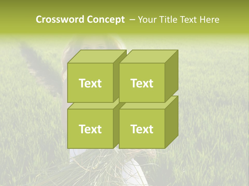 Holding Curly Joy PowerPoint Template