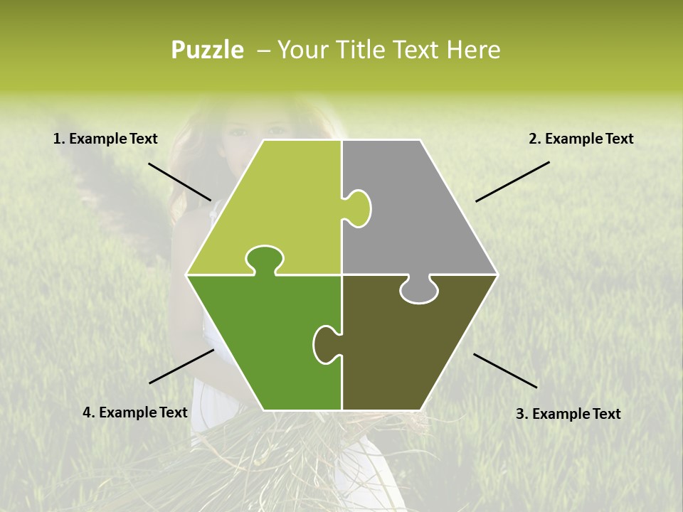 Holding Curly Joy PowerPoint Template