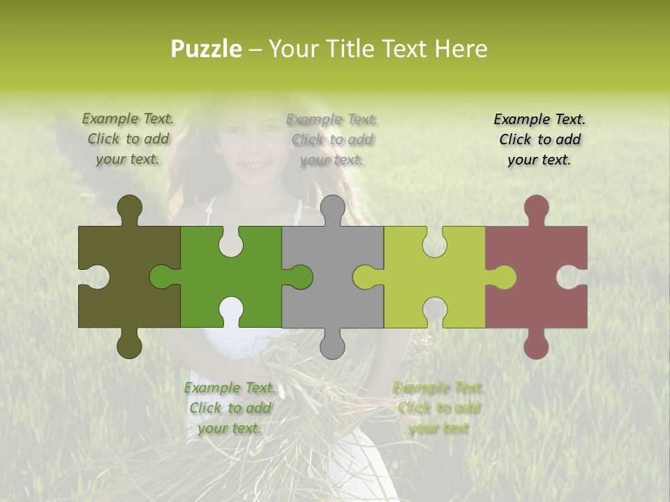 Holding Curly Joy PowerPoint Template