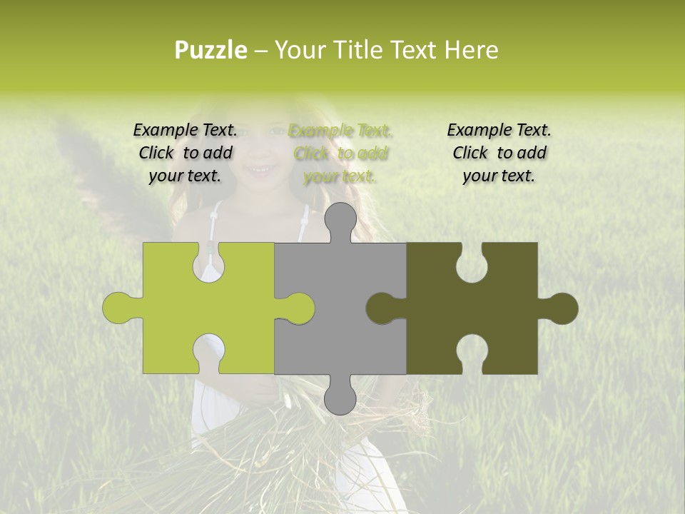 Holding Curly Joy PowerPoint Template