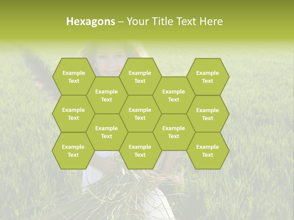 Holding Curly Joy PowerPoint Template