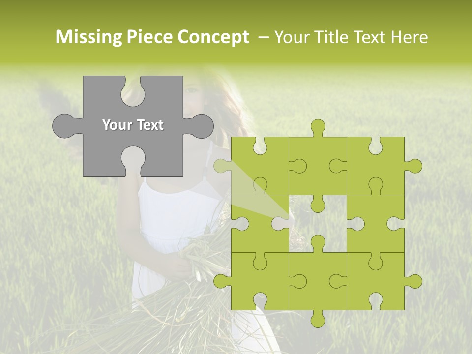 Holding Curly Joy PowerPoint Template