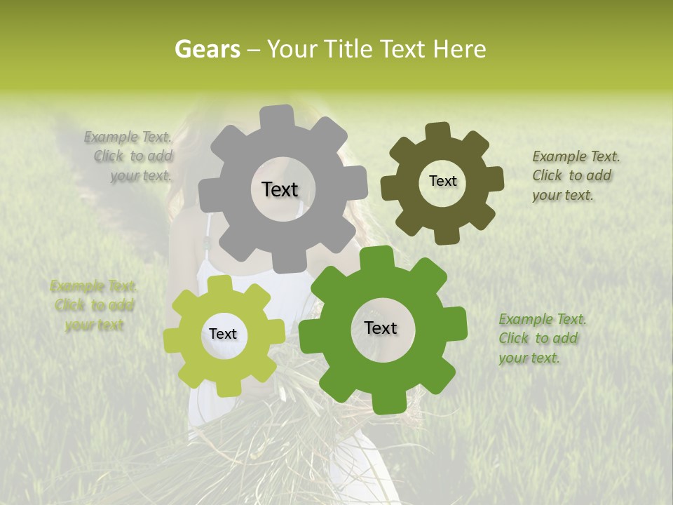 Holding Curly Joy PowerPoint Template