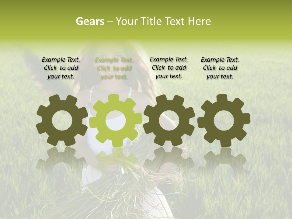 Holding Curly Joy PowerPoint Template