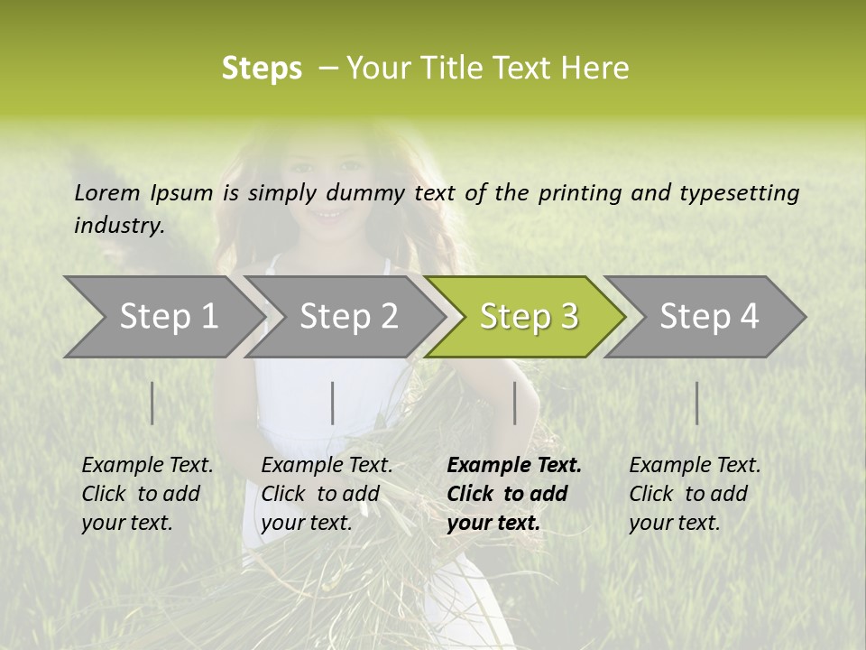 Holding Curly Joy PowerPoint Template