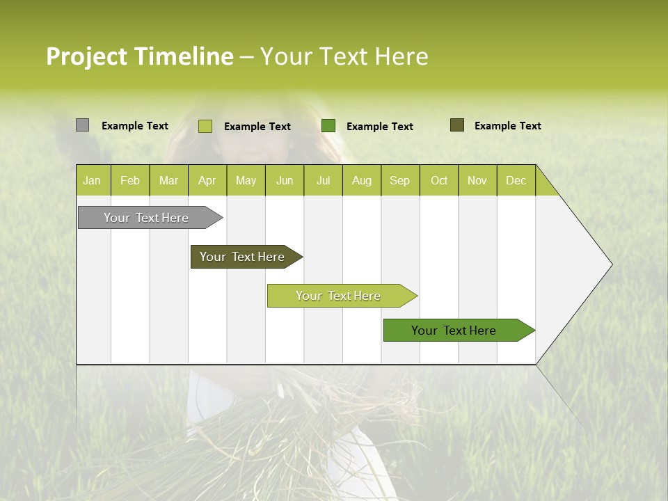 Holding Curly Joy PowerPoint Template